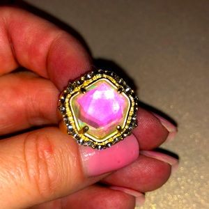 KS gold tone cocktail ring size 6